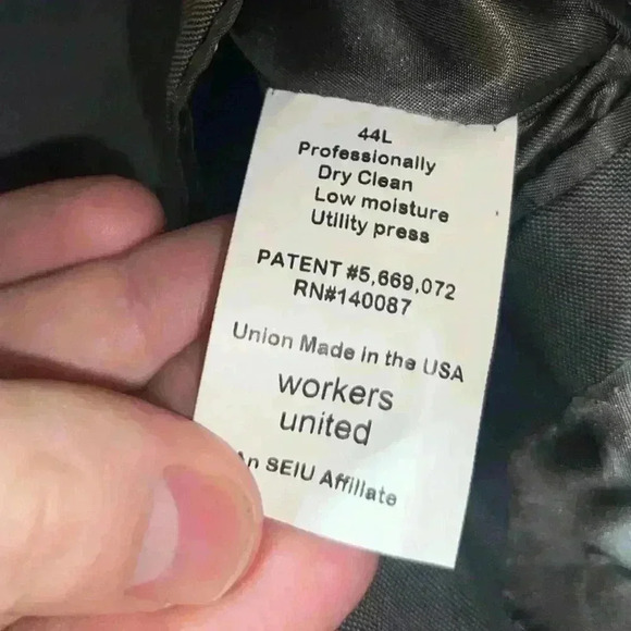 Hart Schaffner Marx Von Maur Gray Sport Coat Blazer Men’s Size 44L - Picture 4 of 7